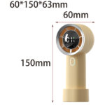 Techsuit - Handheld Fan (HX130) - Digital Display, Ultra Silent, 1200mAh - Yellow – Image 6