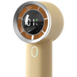Techsuit - Handheld Fan (HX130) - Digital Display, Ultra Silent, 1200mAh - Yellow – Image 3