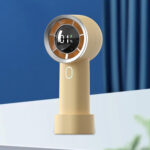 Techsuit - Handheld Fan (HX130) - Digital Display, Ultra Silent, 1200mAh - Yellow – Image 2