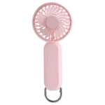 Techsuit - Handheld Fan (A217) - USB Rechargeable, Three Speeds, 1200mAh - Pink