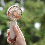 Techsuit - Handheld Fan (A217) - USB Rechargeable, Three Speeds, 1200mAh - Pink – Image 3