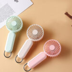 Techsuit - Handheld Fan (A217) - USB Rechargeable, Three Speeds, 1200mAh - Pink – Image 2