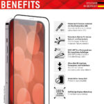 Displex - Premium Real Glass Full Cover - iPhone 13 / iPhone 13 Pro / iPhone 14 - Black – Image 2