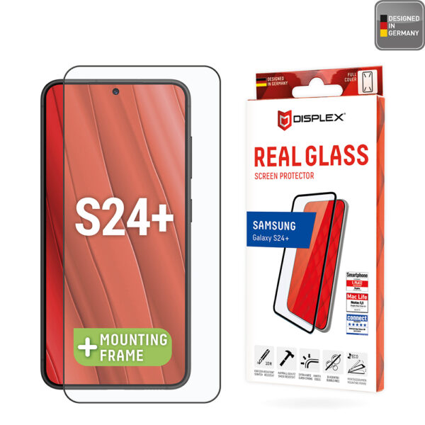 Displex - Premium Real Glass Full Cover - Samsung Galaxy S24 Plus - Black
