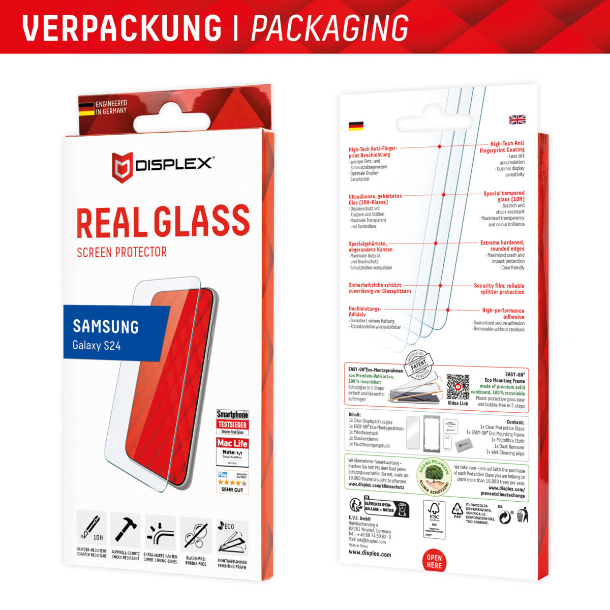 Displex - Premium Real Glass 2D - Samsung Galaxy S24 - Clear – Image 6