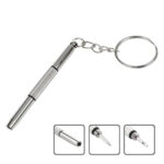 Techsuit - [Pack] Glasses Screwdriver with 10 Pairs of Silicone Nose Pads (ST1) - from Metal, 6 x 0.5cm - Silver – Image 4