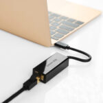 Ugreen - Ethernet Adapter (30287) - USB-C to Ethernet Port, Plug & Play - Black – Image 5