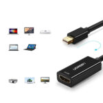 Ugreen - Video/Audio Converter (10461) - Mini DP to HDMI, Support 1060P@60Hz, 25cm - Black – Image 6