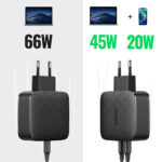 Ugreen - Wall Charger (70867) - 2x USB-C, PD, GaN 66W, 3.3A - Black – Image 5