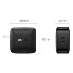 Ugreen - Wall Charger (70867) - 2x USB-C, PD, GaN 66W, 3.3A - Black – Image 6