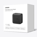 Ugreen - Wall Charger (70867) - 2x USB-C, PD, GaN 66W, 3.3A - Black – Image 7