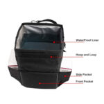 Techsuit - Car Organizer (CO-T3) - Foldable Auto Car Trash with Pockets Storage - Black – Image 3