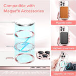 Techsuit - Luxury Crystal MagSafe - iPhone 15 Pro - Pink – Image 5