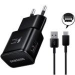 Samsung - Original Wall Charger (EP-TA200EBE) - with USB Type-C Cable (EP-DG970BBE) - Black (Bulk Packing)