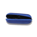 Techsuit - Glasses Case (ETOV2) - with Zipper, Eco Leather, 160 x 48 x 45mm - Blue – Image 3