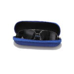 Techsuit - Glasses Case (ETOV2) - with Zipper, Eco Leather, 160 x 48 x 45mm - Blue – Image 2