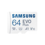 Samsung - Memory Card Evo Plus (MB-MC64KA/EU) - MicroSDXC with Adapter, 64GB, Class 10 / UHS-1 - White – Image 2