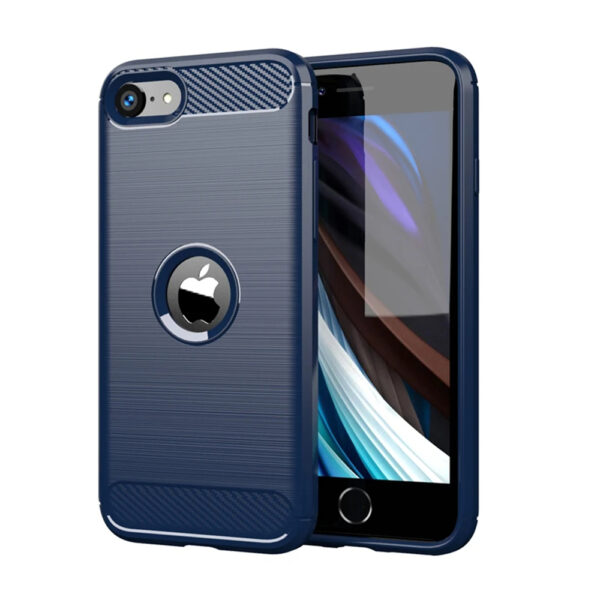Techsuit - Carbon Silicone - iPhone SE 2, SE 2020 / iPhone SE 3, SE 2022 - Blue