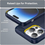 Techsuit - Carbon Silicone - iPhone 14 Pro Max - Blue – Image 4
