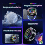 Techsuit - Phone Cooler (P66) - Magnetic, with RGB Lights, Detachable Clip, for iOS and Android - Black – Image 3
