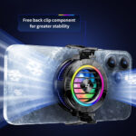 Techsuit - Phone Cooler (P66) - Magnetic, with RGB Lights, Detachable Clip, for iOS and Android - Black – Image 6