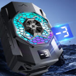 Techsuit - Phone Cooler (SL31) - with Digital Display, Gear Button, Lights, Fast Cooling - Black – Image 3