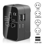 Techsuit - Travel Adapter (HHT202) - 2 x USB, EU, UK, AUS, US - Black – Image 4