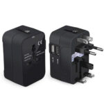 Techsuit - Travel Adapter (HHT202) - 2 x USB, EU, UK, AUS, US - Black – Image 5