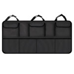 Techsuit - Car Trunk Organizer (OCS-02) with 2 Cup Holders, 3 Pockets and 4 Net Holders  - Black