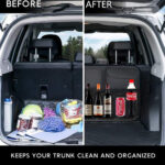 Techsuit - Car Trunk Organizer (OCS-02) with 2 Cup Holders, 3 Pockets and 4 Net Holders  - Black – Image 3