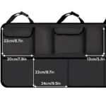 Techsuit - Car Trunk Organizer (OCS-02) with 2 Cup Holders, 3 Pockets and 4 Net Holders  - Black – Image 4
