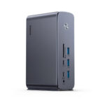 Baseus - Docking Station Union Joy Pro (WKSP090113) - 17-Port Four-Screen Multifunctional Hub, Type C, HDMI, USB, 8K - Gray – Image 2