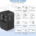 Techsuit - Travel Adapter (HHT202-2C) - 2 x USB-C, EU, UK, AUS, US - Black – Image 3