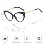 Techsuit - Anti-Blue Light Glasses Reflex TR90 (F93308) - Cat Eye - Clear Pink – Image 5
