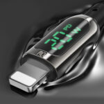 Yesido - Data Cable (CA86) - Lightning to Type-C, 20W, 5A, Digital Display, 1.2m - Black – Image 2
