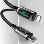 Yesido - Data Cable (CA86) - Lightning to Type-C, 20W, 5A, Digital Display, 1.2m - Black – Image 4