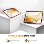 Techsuit - Flex Trifold (with Pencil Holder) - Samsung Galaxy Tab S7 Plus / S8 Plus - Pink – Image 4