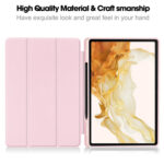 Techsuit - Flex Trifold (with Pencil Holder) - Samsung Galaxy Tab S7 Plus / S8 Plus - Pink – Image 3