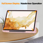 Techsuit - Flex Trifold (with Pencil Holder) - Samsung Galaxy Tab S7 Plus / S8 Plus - Pink – Image 5