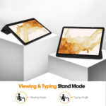 Techsuit - Flex Trifold (with Pencil Holder) - Samsung Galaxy Tab S8 Ultra - Gray – Image 4