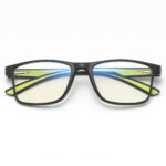 Techsuit - Anti-Blue Light Glasses Reflex TR90 (F2388) - Rectangular - Sand Black / Green – Image 2