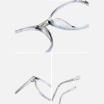 Techsuit - Anti-Blue Light Glasses Reflex TR90 (F8551-C3) - Round - Brown – Image 3