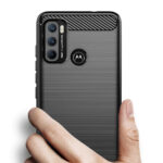 Techsuit - Carbon Silicone - Motorola Moto G60 - Black – Image 2