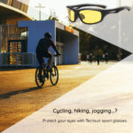 Techsuit - Bike Glasses (9309) - for Cycling and Sport Outdoor Activities, Polarized, PC Frame, Unisex - Black / Gray – Image 6