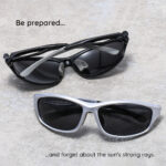 Techsuit - Bike Glasses (9309) - for Cycling and Sport Outdoor Activities, Polarized, PC Frame, Unisex - Black / Gray – Image 7