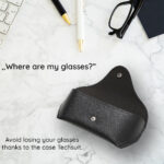 Techsuit - Glasses Case (ETPU1) - Eco Leather, 167 x 70 x 40mm - Black – Image 4