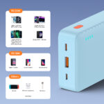 Baseus - Power Bank Airpow (P10022804313-00) - USB, Type-C, Micro-USB, 20W, 20000mAh - Galaxy Blue – Image 5