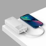 Baseus - Power Bank Bipow (PPBD050402) - 2x USB, USB-C, Micro-USB, 30000mAh, 20W with Cable Micro-USB, 0.25m - White – Image 6