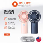 JisuLife - Premium Mini Hand Fan Life3 (F2B) - Portable, Ultra-Silent, Type-C, 3 Speeds, 4000mAh - White – Image 2