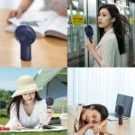 JisuLife - Premium Mini Hand Fan Life3 (F2B) - Portable, Ultra-Silent, Type-C, 3 Speeds, 4000mAh - White – Image 4